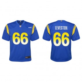 Youth KT Leveston Los Angeles Rams Royal Game Jersey