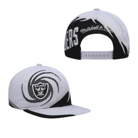 Youth Las Vegas Raiders Mitchell & Ness Gray Black Spiral Snapback Hat