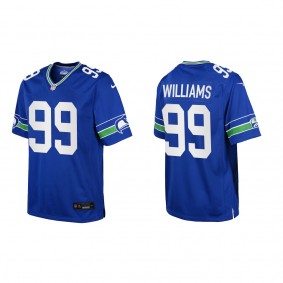 Youth Seattle Seahawks Leonard Williams Royal Throwback Game Jersey