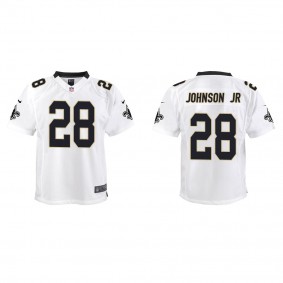 Youth Lonnie Johnson Jr. New Orleans Saints White Game Jersey