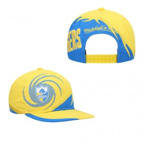 Youth Los Angeles Chargers Mitchell & Ness Gold Powder Blue Spiral Snapback Hat