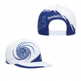 Youth Los Angeles Rams Mitchell & Ness White Royal Spiral Snapback Hat
