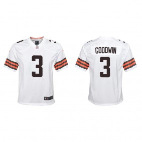 Youth Cleveland Browns Marquise Goodwin White Game Jersey