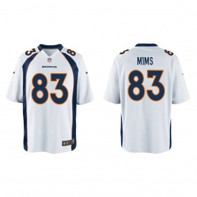 Youth Denver Broncos Marvin Mims White 2023 NFL Draft Game Jersey