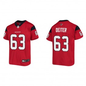 Youth Michael Deiter Houston Texans Red Game Jersey