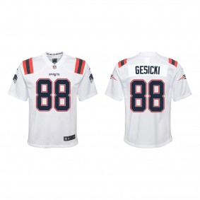 Youth Mike Gesicki New England Patriots White Game Jersey
