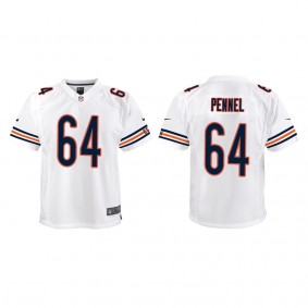 Youth Chicago Bears Mike Pennel White Game Jersey