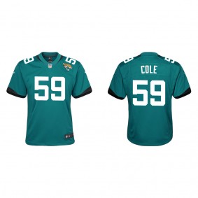 Youth Myles Cole Jacksonville Jaguars Teal Game Jersey