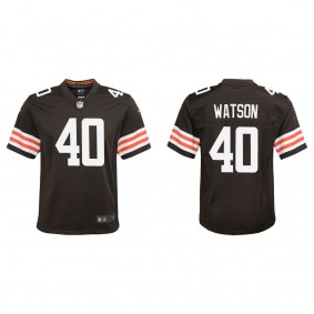 Youth Nathaniel Watson Cleveland Browns Brown Game Jersey
