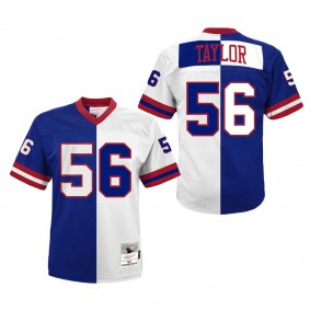 Youth New York Giants Lawrence Taylor Mitchell & Ness Royal White Split Legacy Jersey