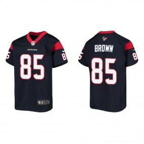 Youth Noah Brown Houston Texans Navy Game Jersey