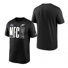 Youth Philadelphia Eagles Nike Black 2022 NFC Champions Iconic T-Shirt