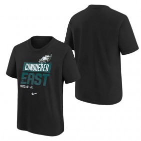 Youth Philadelphia Eagles Nike Black 2022 NFC East Division Champions Locker Room Trophy Collection T-Shirt