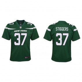 Youth Qwan'tez Stiggers New York Jets Green Game Jersey