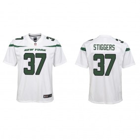 Youth Qwan'tez Stiggers New York Jets White Game Jersey