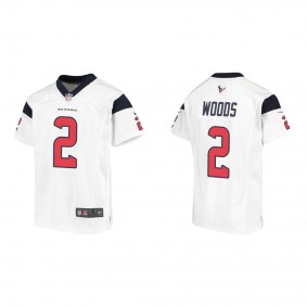 Youth Robert Woods Houston Texans White Game Jersey