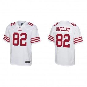 Youth Ross Dwelley San Francisco 49ers White Game Jersey