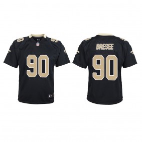 Youth New Orleans Saints Bryan Bresee Black 2023 NFL Draft Game Jersey