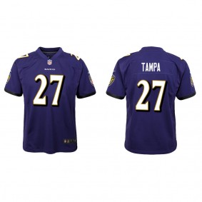 Youth T.J. Tampa Baltimore Ravens Purple Game Jersey