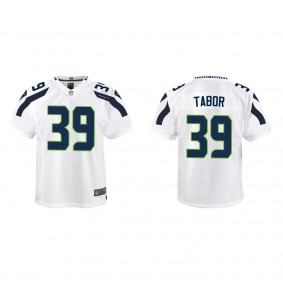 Youth Seattle Seahawks Teez Tabor White Game Jersey