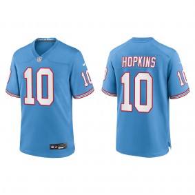 Youth Tennessee Titans DeAndre Hopkins Light Blue Oilers Throwback Game Jersey