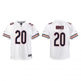 Youth Travis Homer Chicago Bears White Game Jersey