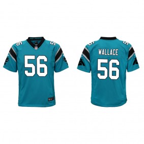 Youth Trevin Wallace Carolina Panthers Blue Game Jersey