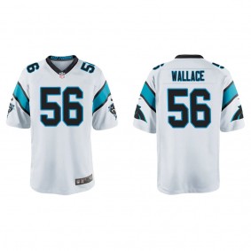 Youth Trevin Wallace Carolina Panthers White Game Jersey