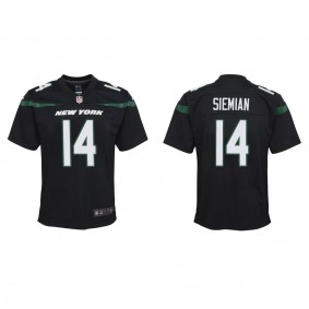 Youth New York Jets Trevor Siemian Black Game Jersey