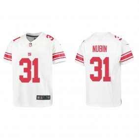 Youth Tyler Nubin New York Giants White Game Jersey