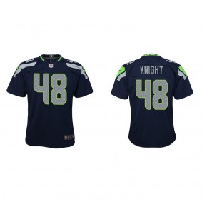 Youth Tyrice Knight Seattle Seahawks College Navy Game Jersey