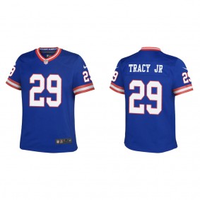 Youth Tyrone Tracy Jr. New York Giants Royal Classic Game Jersey