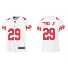 Youth Tyrone Tracy Jr. New York Giants White Game Jersey