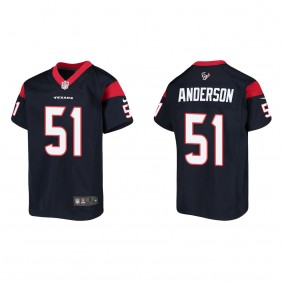 Youth Houston Texans Will Anderson Navy 2023 NFL Draft Game Jersey