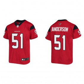 Youth Houston Texans Will Anderson Red 2023 NFL Draft Game Jersey