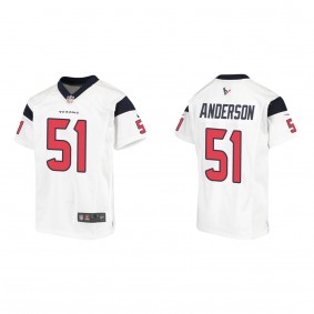 Youth Houston Texans Will Anderson White 2023 NFL Draft Game Jersey