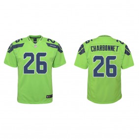 Youth Seattle Seahawks Zach Charbonnet Green 2023 NFL Draft Alternate Game Jersey