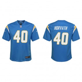 Youth Los Angeles Chargers Zander Horvath Powder Blue Game Jersey