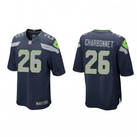 Men's Seattle Seahawks Zach Charbonnet College Navy 2023 NFL Draft Game Jersey