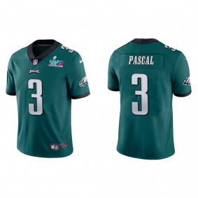 Zach Pascal Men's Philadelphia Eagles Super Bowl LVII Green Vapor Limited Jersey