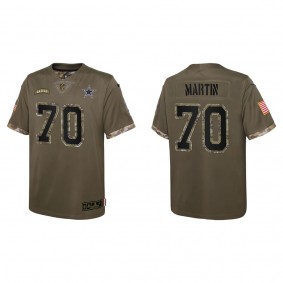 Zack Martin Youth Dallas Cowboys Olive 2022 Salute To Service Limited Jersey