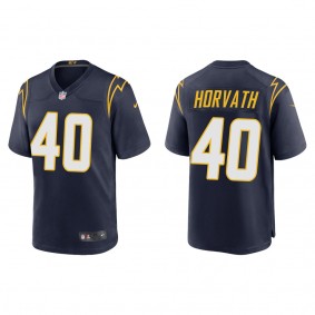 Men's Los Angeles Chargers Zander Horvath Navy Alternate Game Jersey